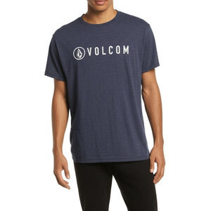 Volcom Mens XL Heather Dark Gray T-Shirt Stone Logo Print Skate Surf Casual